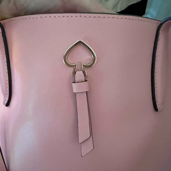 Kate Spade Pink Large Leather Bag with Signature Silver Spade Logo - Picture 13 of 13
